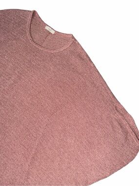 EASEL Super Soft and Cozy Dusty Rose Knit Poncho